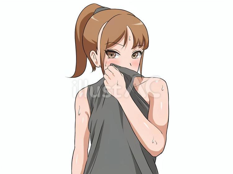 汗を拭う３ - CLIP STUDIO ASSETS