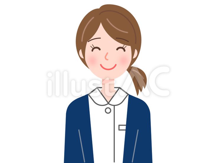 マスクを付けた女性の笑顔の表情のイラスト 顔のみ 🎨 フリー素材 看護roo! カンゴルー