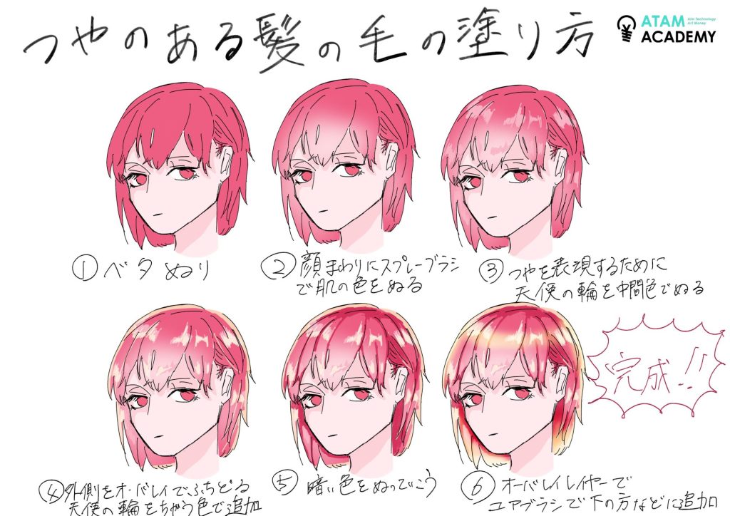 初心者も簡単！透明感のある肌の塗り方 - オンラインイラスト教室アタムアカデミ