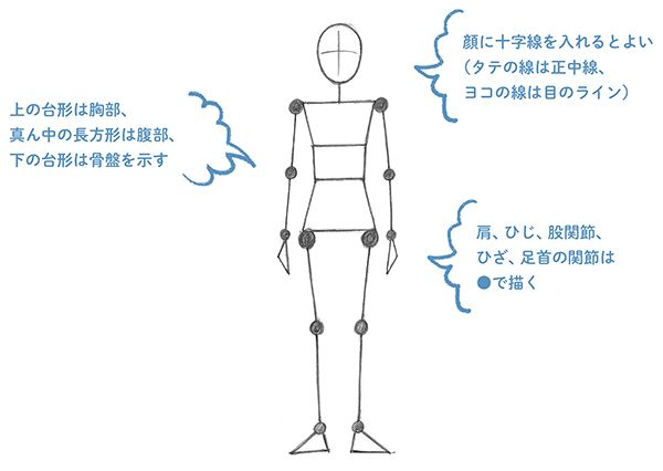 イラスト講座 体のアタリの描き方イラスタート
