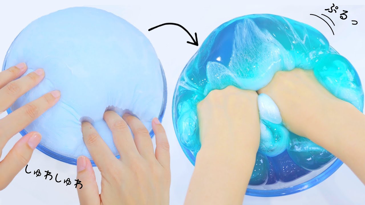 ASMR Satisfying 7 Clear Slimes For Sleep リラックスできるクリアなスライム7種類 音フェチ