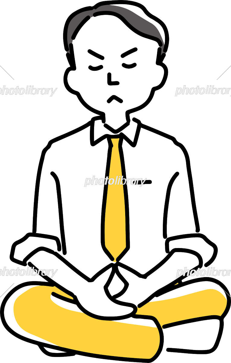 瞑想する女性のイラスト素材128227076- PIXTA