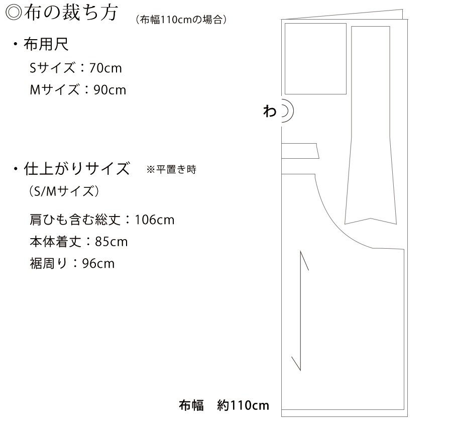 バッククロスエプロンの作り方 ※大人用フリーサイズ ホームソーイング型紙シリーズNo.048nunocoto fabric