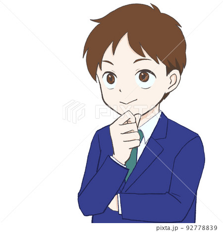 顎に手を置く男性のイラスト素材61432758- PIXTA