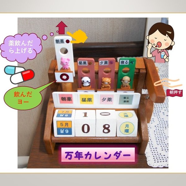 折り紙 箱 1日分の薬をセットしてみました