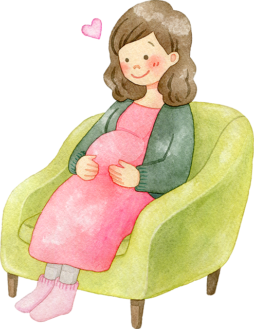妊婦のイラスト商用可・フリーイラスト素材ソコスト