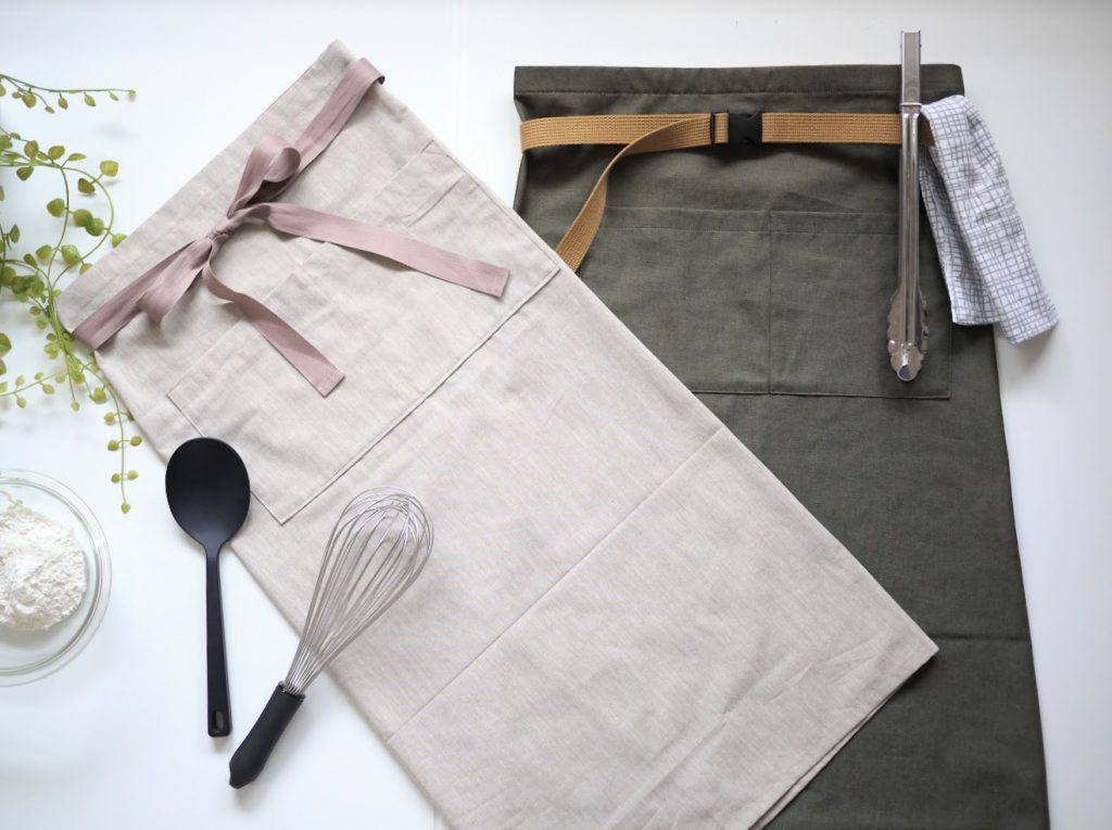 ソムリエエプロン ロングカフェエプロン の作り方 型紙不要nunocoto fabric