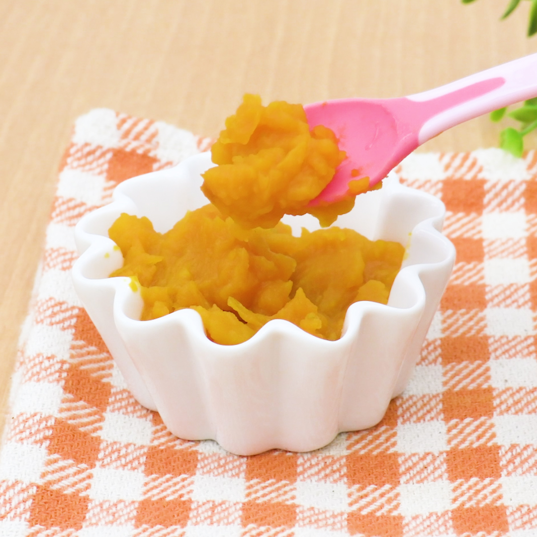 7～8カ月ごろ 離乳食中期 －かぼちゃの離乳食レシピ・作り方離乳食・離乳食レシピ 管理栄養士監修 ベビーカレンダ