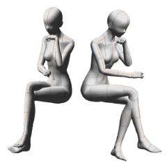 顎に手を添えるポーズを描くときのポイントです