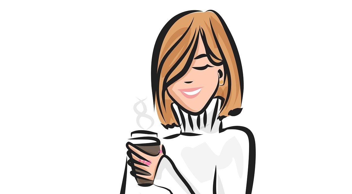 ホッとした表情の若い女性のイラスト素材95935691- PIXTA