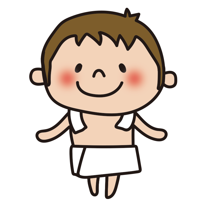お風呂上がりにタオルで頭を拭く子どものイラスト 6パターンかわいい子どものイラスト素材 無料イラストバンク 本店