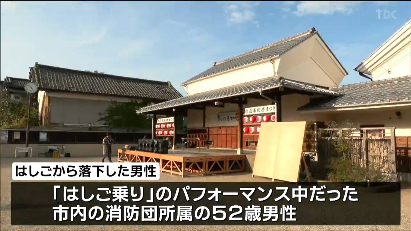 はしごから落ちる若い女性。危険事故Premiumベクトル素材