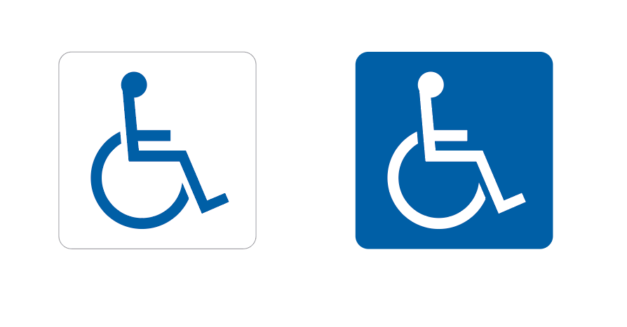 ロゴ入り カドクラ純正 車椅子 国際シンボルマーク1枚入 マグネットタイプ 車椅子マーク 11.5cm×11.5cm 国産介護関連用品車椅子シンボルマーク送料無料カドクラ車椅子 公式ショップ