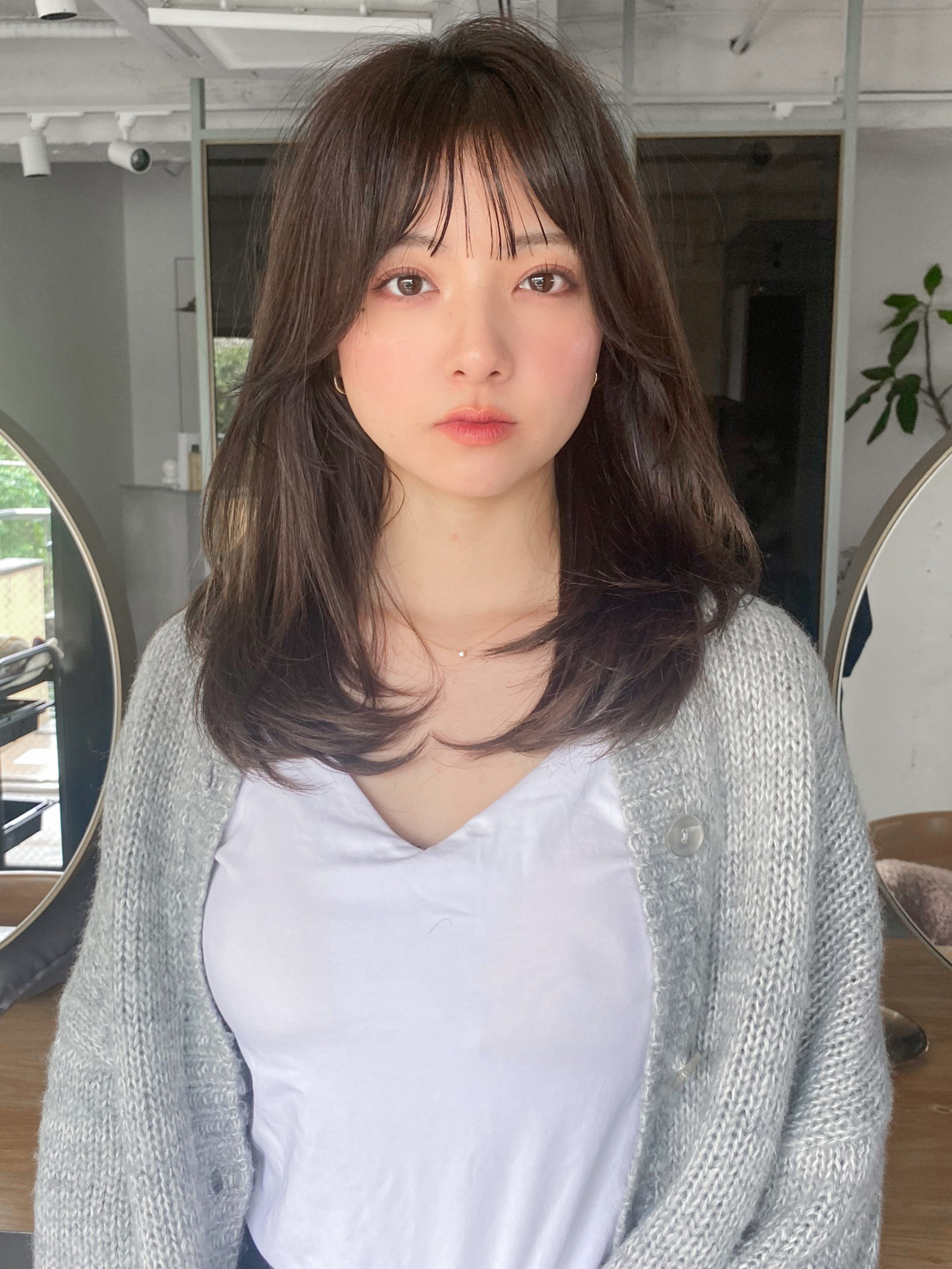 上品な柔らかい顔まわり×トレンド韓国ヘア×女神レイヤー♪川又：L201870796アンジェリカラボ 梅田店 ANGELICALABO のヘアスタイルホットペッパービューティ