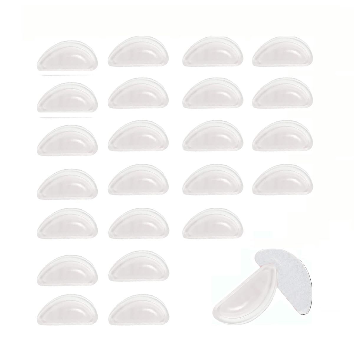 Amazon.co.jp:Taozhiyuanメガネ鼻パッド シール 眼鏡 メガネ 鼻パッド 柔らかい 12組みセット 厚み1.5mmエアシリコン クリアテープ 痛み防止高さ調節 ずれ落ち防止 メガネ跡防止 色素沈着予防クリア: ファッション