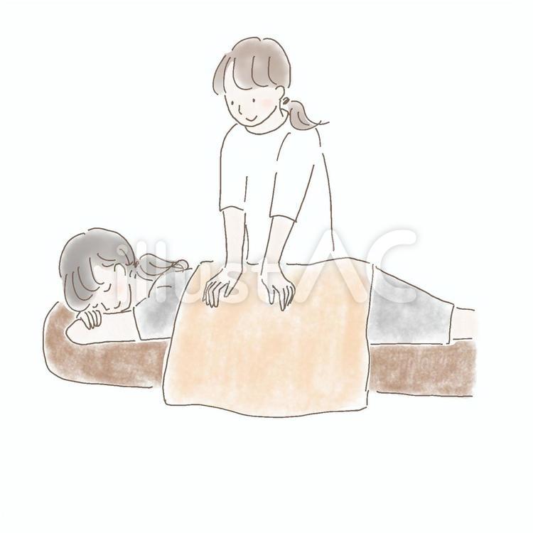 無料 唾液腺マッサージのイラスト素材。３パターンあります