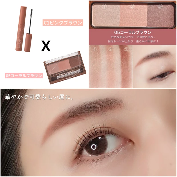 新色レビュー ノーズ＆アイブロウパウダーCEZANNEの口コミ - セザンヌ垢抜けカラー眉パウダー色味比較♥眉 by MIRO 混合肌 30代後半LIPS