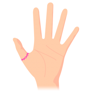 運命線から斜めに伸びる線TikTok