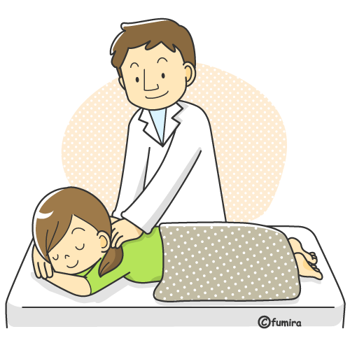 マッサージ・治療のシルエット02無料のAi・PNG白黒シルエットイラスト