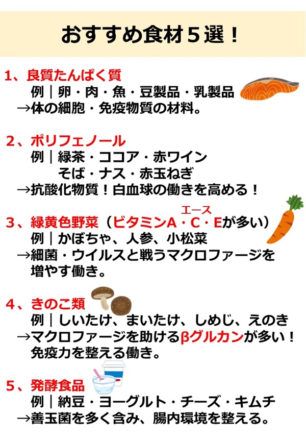 免疫力を高める食べ物は？食べ方も工夫しよう