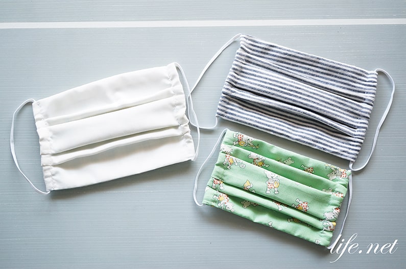 型紙不要 風邪の予防に！家族で使えるプリーツマスクの作り方 大人用・子ども用 小学生 ・子ども用 幼児nunocoto fabric