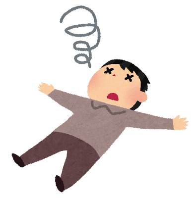 めまいで倒れたシニア女性のイラスト素材FYI04304116ストックフォトの Qlean Market キュリンマーケット