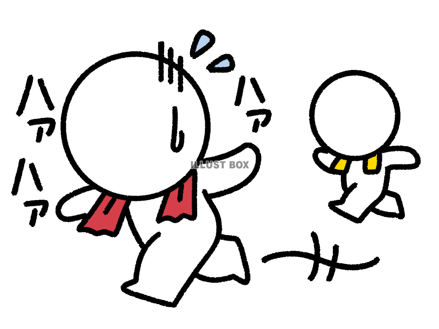 焦って走る人、急ぐ、棒人間 - No: 27656133写真素材なら「写真AC」無料 フリー ダウンロードOK