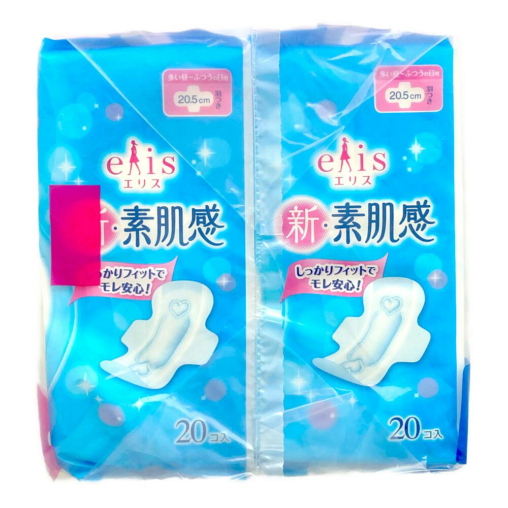 ヨドバシ.com - エリス elis エリス 新・素肌感 ふつう～多い日用 羽つき22枚*2生理用品通販 全品無料配達