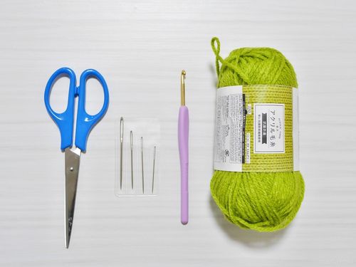 基本の長編みだけで編むアクリルたわし