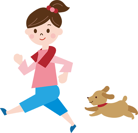 ウォーキング・ジョギング・体操のイラスト無料素材