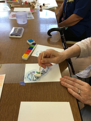 暑中見舞い 手作り 高齢者ハガキ絵簡単TikTok