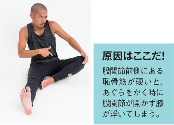 あぐらをかくと膝が痛い！内側・外側・関節内の痛みを解消する方法HALII TOKYO