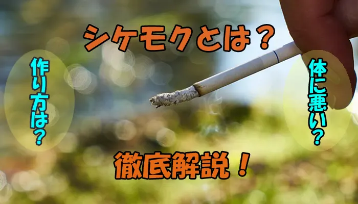 シケモクが体に悪い理由とは？爪楊枝を使う吸い方や巻き直しのやり方を解説SMOPIA