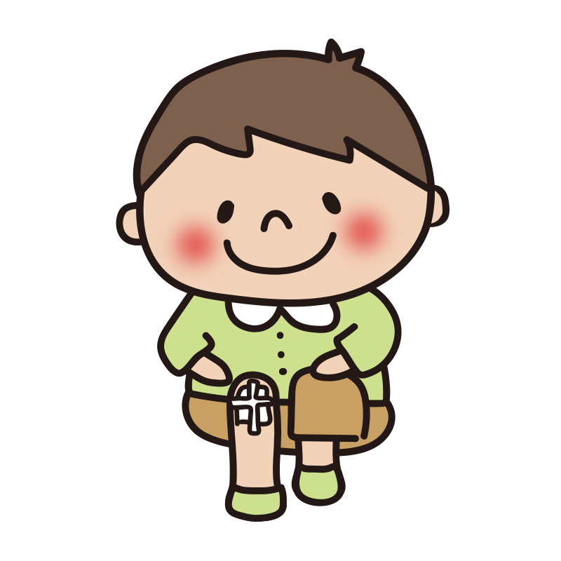 パンダシリーズ 怪我しちゃった：イラスト無料