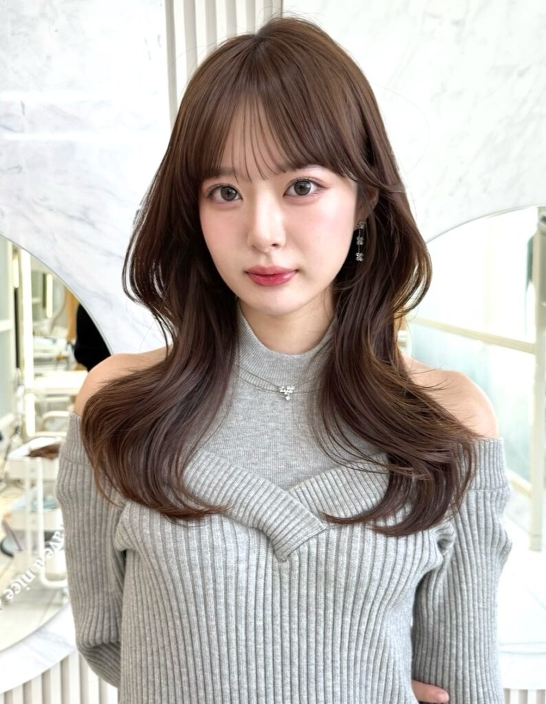 お顔まわりはしっかり切り込んで 柔らかいやさしいperm🫶🏻🫶🏻