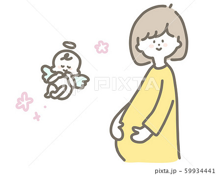 マタニティ・妊娠中の女性のイラスト ソフト