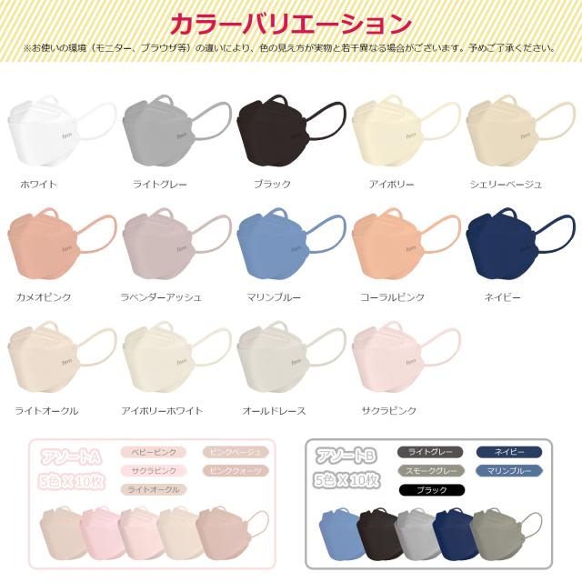 マスク 冷感 不織布マスク 50枚入 ダイヤモンド型 夏 KF94 冷たい 配色 韓国式 3層構造 3D 立体 旅行 会社 血色 人気Firm94冷感不織布マスク