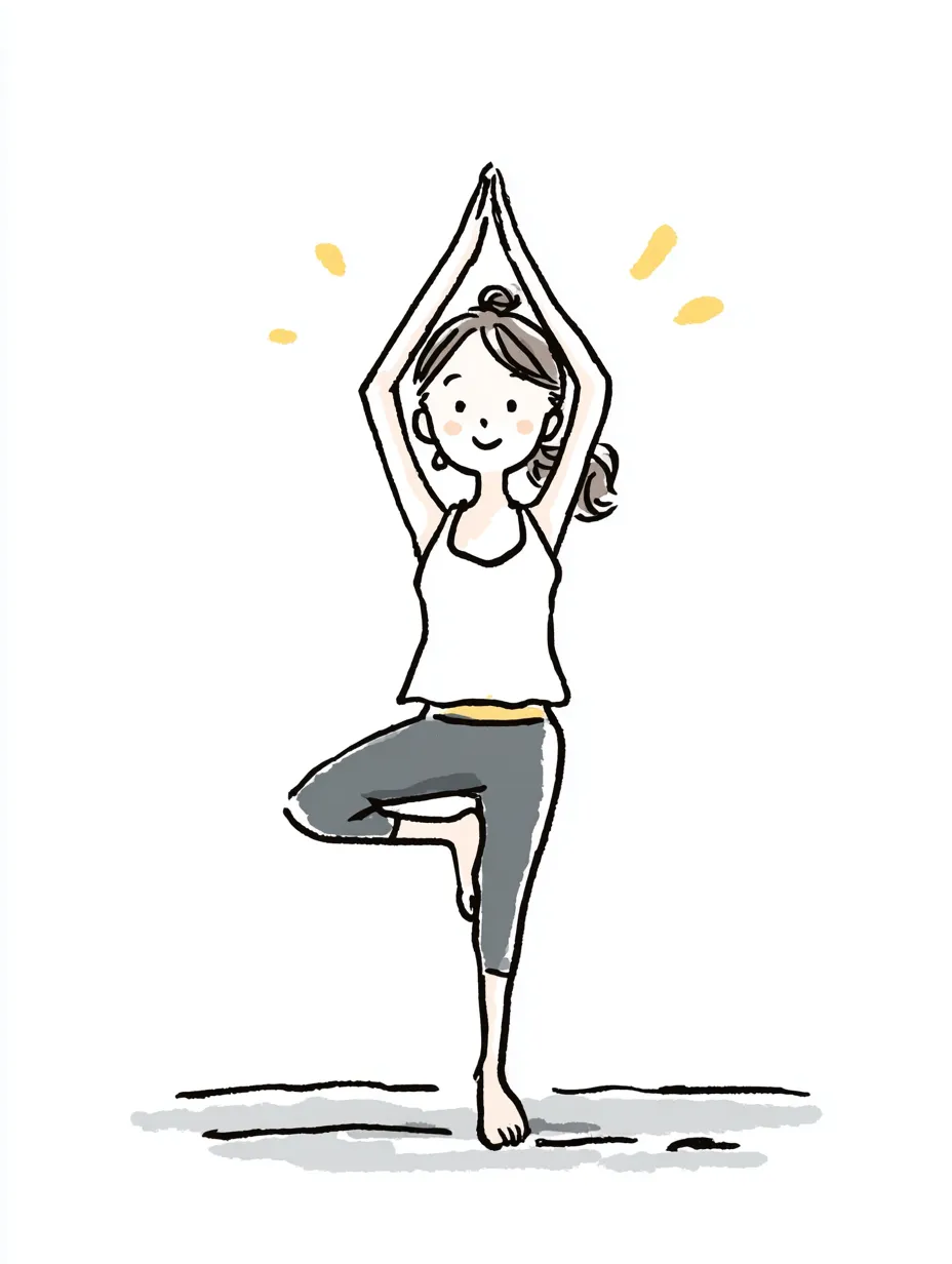 ビーチヨガ ヨガポーズのシルエット イラスト素材5091338- フォトライブラリ