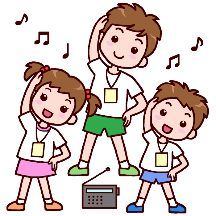 ラジオ体操2てがきですの！β かわいい・ゆるい無料イラスト