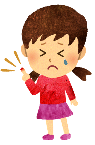 指を怪我しているイラストイラスト無料・かわいいテンプレート