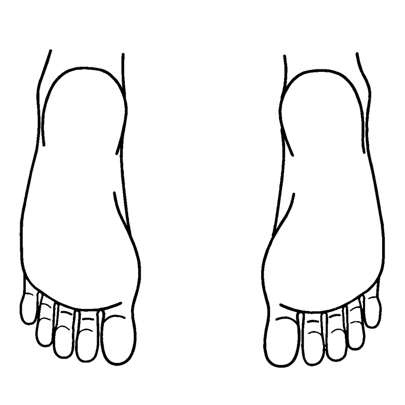 姫路スーパー銭湯足裏の図