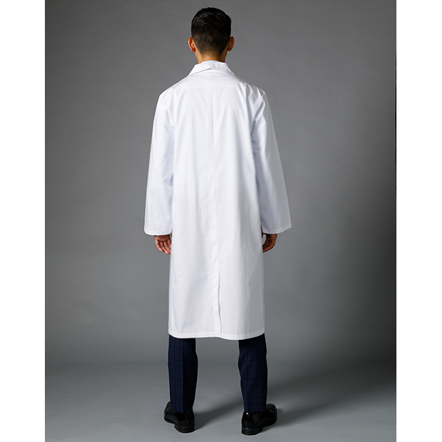 100T 即日出荷 男性用 白衣 長袖白衣 ショート丈 医師 医者 研修 研修医 実験 実験衣 実習 実習衣 実習生 診察衣 薬剤師 シングルコートコート メンズコート 医療用コート 医療コート ドクターコート ポケット付き ハーフ丈