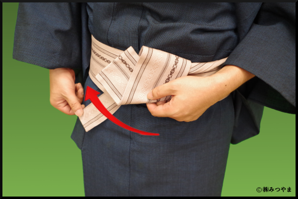 作り方☆「男性用帯 貝の口結び 」Sサイズダッフィー等の縫いぐるみに無料型紙工房ことろ