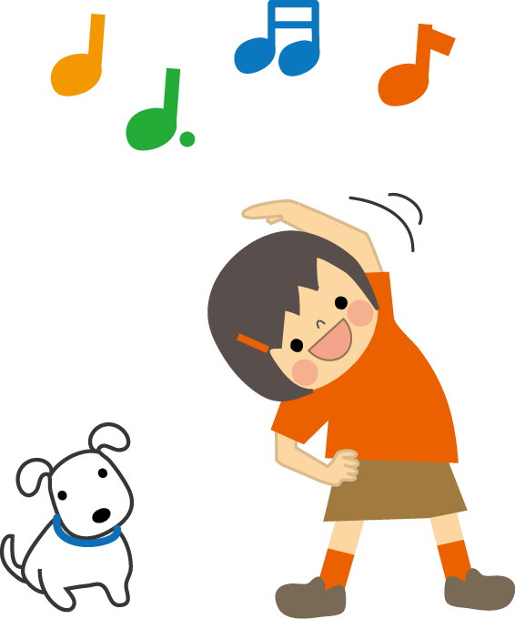 ラジオ体操：イラスト無料