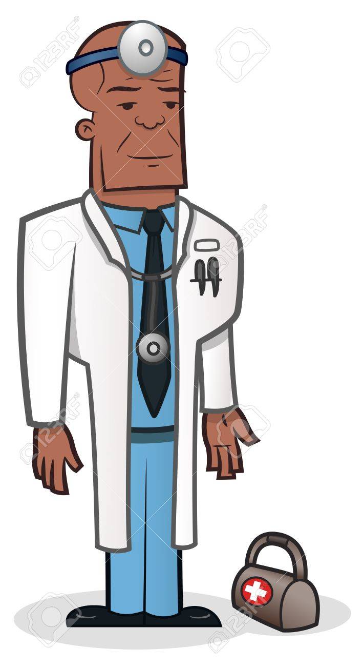 フリー素材問診を受ける患者さんと笑顔で説明をするお医者さんのイラスト