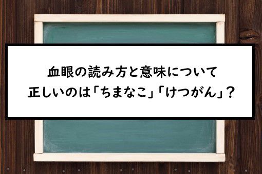 血眼」の書き方・読み方・意味など