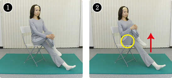 太もも裏のストレッチ佐久平整形外科クリニック