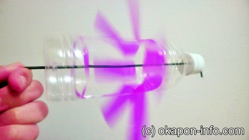 ペットボトルを使って風エネルギーを作ろうプロペラをつくる手順 工作キット