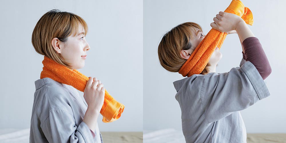 ストレートネック タオル枕 高さ調整 首フィット 首コリ 肩コリ スマホ首 対策 横向き寝 洗える 私専用こだわりタオル枕 通販アイヒーリング本店 公式