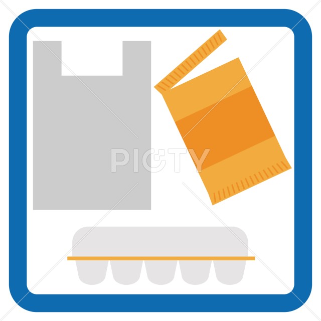 ゴミ分別ステッカーイラスト - No: 196757無料イラスト・フリー素材なら「イラストAC」